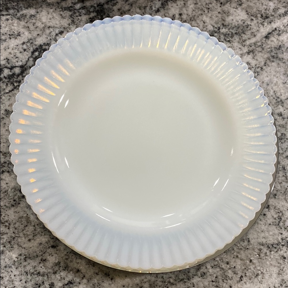 Set Of 3 Vintage 1930’s MacBeth-Evans Monax Petalware 9 1/8” Dinner Plates!